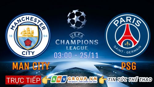 Link Trực tiếp Cúp C1 Châu Âu: Man City vs PSG vào 03h00 ngày 25/11/2021 